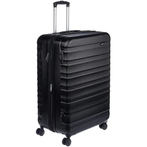 Valise de voyage noire, 4 roulettes pivotantes, 78 cm