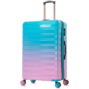 Valise Grande Taille Dégradé Turquoise Rose, 75 cm