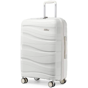 Grande Valise blanche Rigide, Serrure à code Kono