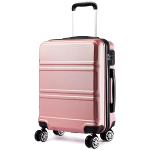 Valise Rose, Poignée télescopique, Serrure, 65 cm