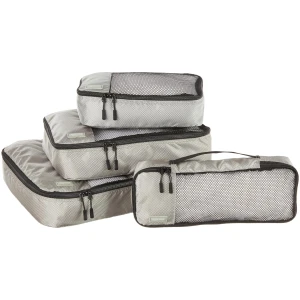 Lot de 4 Organisateurs de Voyage pour Valise, Fermeture Éclair