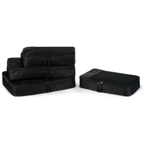 Cubes de rangement polyester lot de 4 avec double fermeture éclair