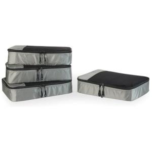 Cubes de rangement polyester avec dessus en maille, lot de 4