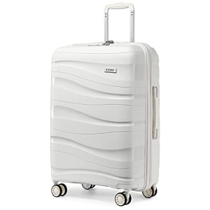 Valise grande rigide Kono 75 cm polypropylène 100L blanche TSA