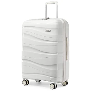 Valise grande rigide Kono 75 cm polypropylène 100L blanche TSA