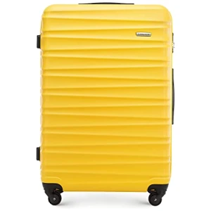 Valise grande taille Wittchen coque rigide ABS 96 L jaune