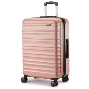 Valise moyenne rigide Amazon Basics extensible 68 cm or rose