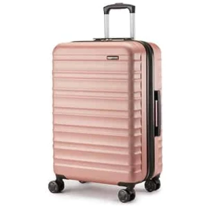 Valise moyenne rigide Amazon Basics extensible 68 cm or rose