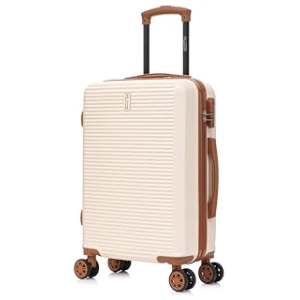 Valise cabine rigide CELIMS 55x35x25 cm ABS légère crème