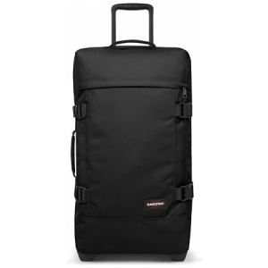 Valise moyenne Eastpak Tranverz M 78L noire à roulettes avec serrure TSA