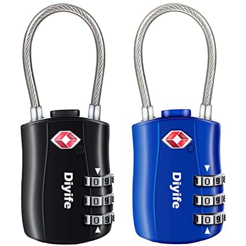 Cadenas TSA à combinaison 3 chiffres, lot de 2