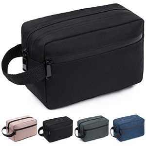 Trousse de toilette de voyage FUNSEED pliable avec poignée, noir