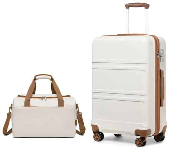 Set de 2 valises Kono rigides cabine 55 cm + sac de voyage 40x20x25 cm – Image 2