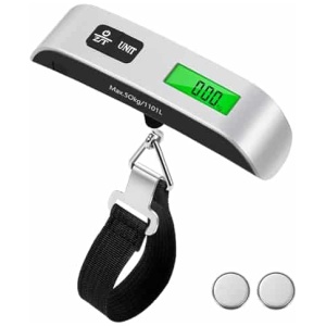 Balance de voyage Brencco 50 kg avec écran LCD rétroéclairé