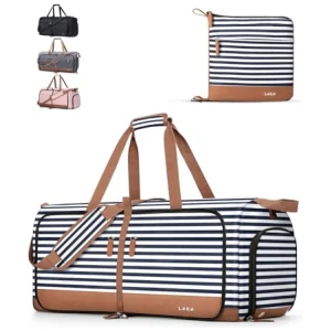 Sac de voyage pliable Lekesky 80L avec compartiment à chaussures