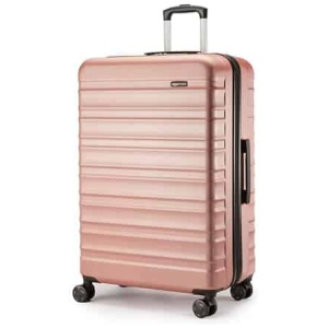 Valise rigide grande Amazon Basics 78 cm extensible or rose 105 litres