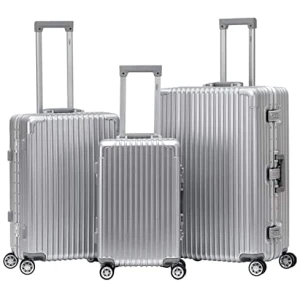 Valise rigide Flight Knight 75 cm avec serrure TSA et 8 roues pivotantes