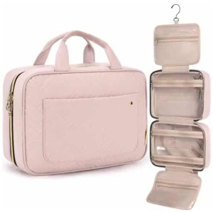 Trousse de toilette suspendue BAGSMART imperméable rose moyen