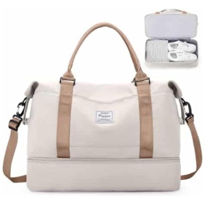 Sac de voyage imperméable 45x36x20 cm avec compartiment à chaussures