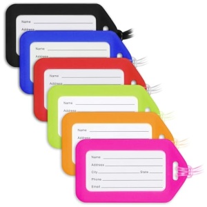 Etiquettes de bagage en lot de 6 pour identifier ses valises