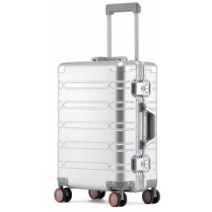 Valise cabine aluminium Simcat 20 pouces avec serrure TSA et roulettes 360°