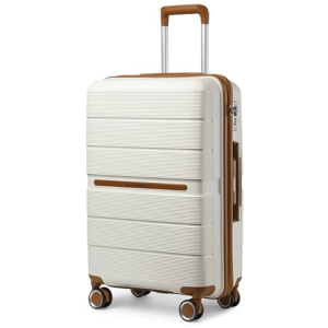 Valise soute British Traveller 101 L en polypropylène crème