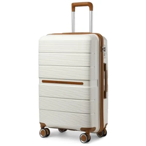 Valise soute British Traveller 101 L en polypropylène crème