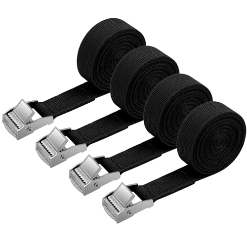 Sangles d'arrimage pour valise, lot de 4, boucle de serrage