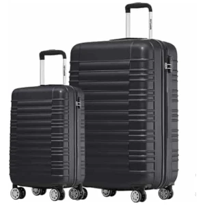 Set de 2 valises rigides TRVLMORE Vanity, cabine et grande valise, noir