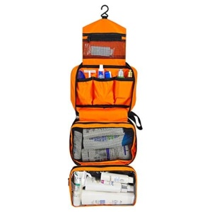 Trousse de toilette suspendue étanche JIEMEI pliable orange