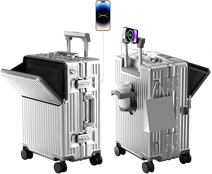 Valise cabine rigide AIWEINY 20 pouces cadre aluminium serrure TSA – Image 2