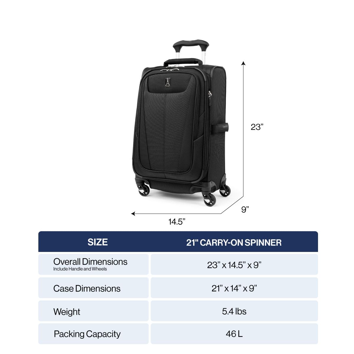 Set valise cabine et sac fourre-tout Travelpro Maxlite 5 extensible 4 roues – Image 3