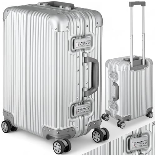 Valise cabine rigide tectake 36L en aluminium avec serrure TSA