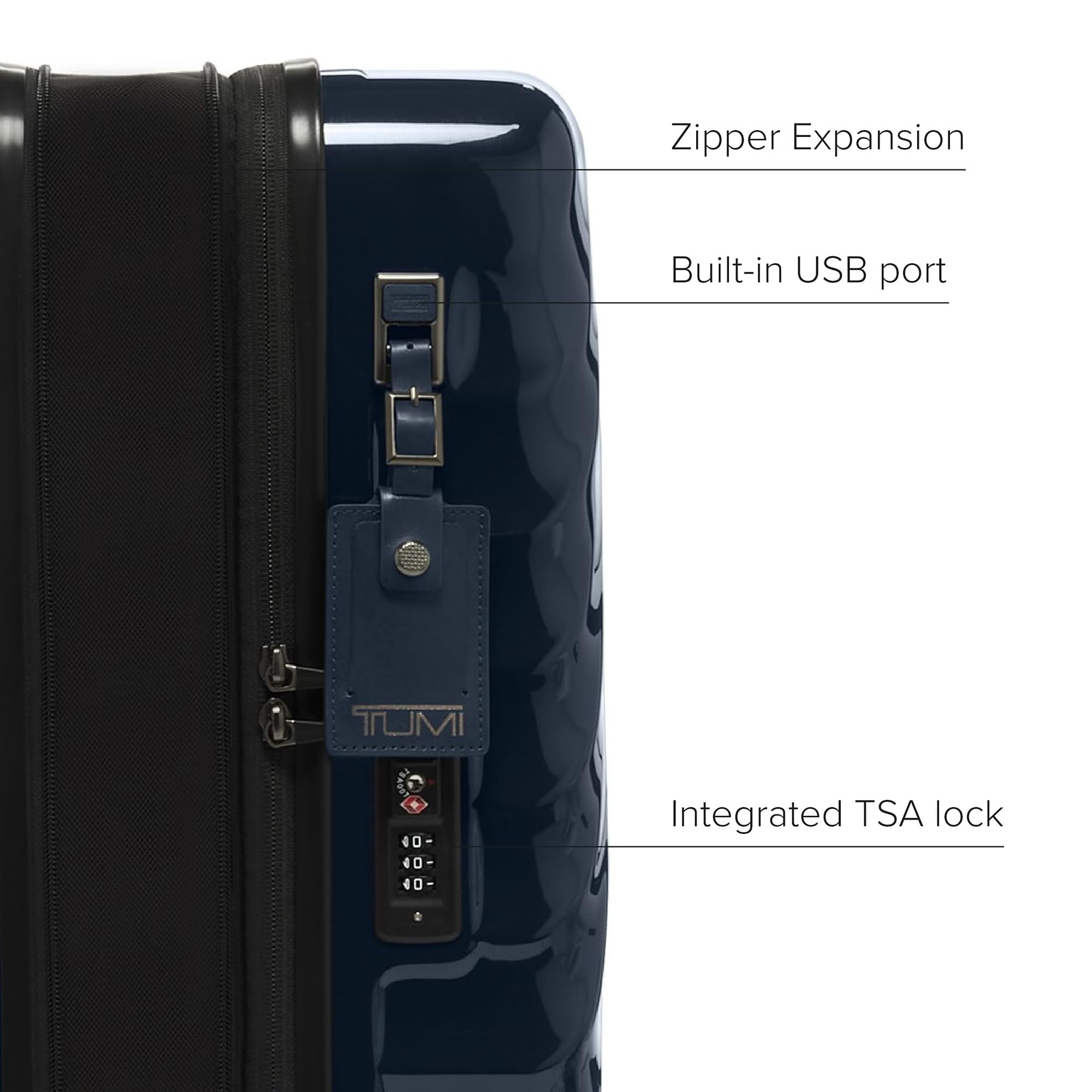 Valise cabine TUMI 19 Degree trolley rigide bleu navy – Image 4