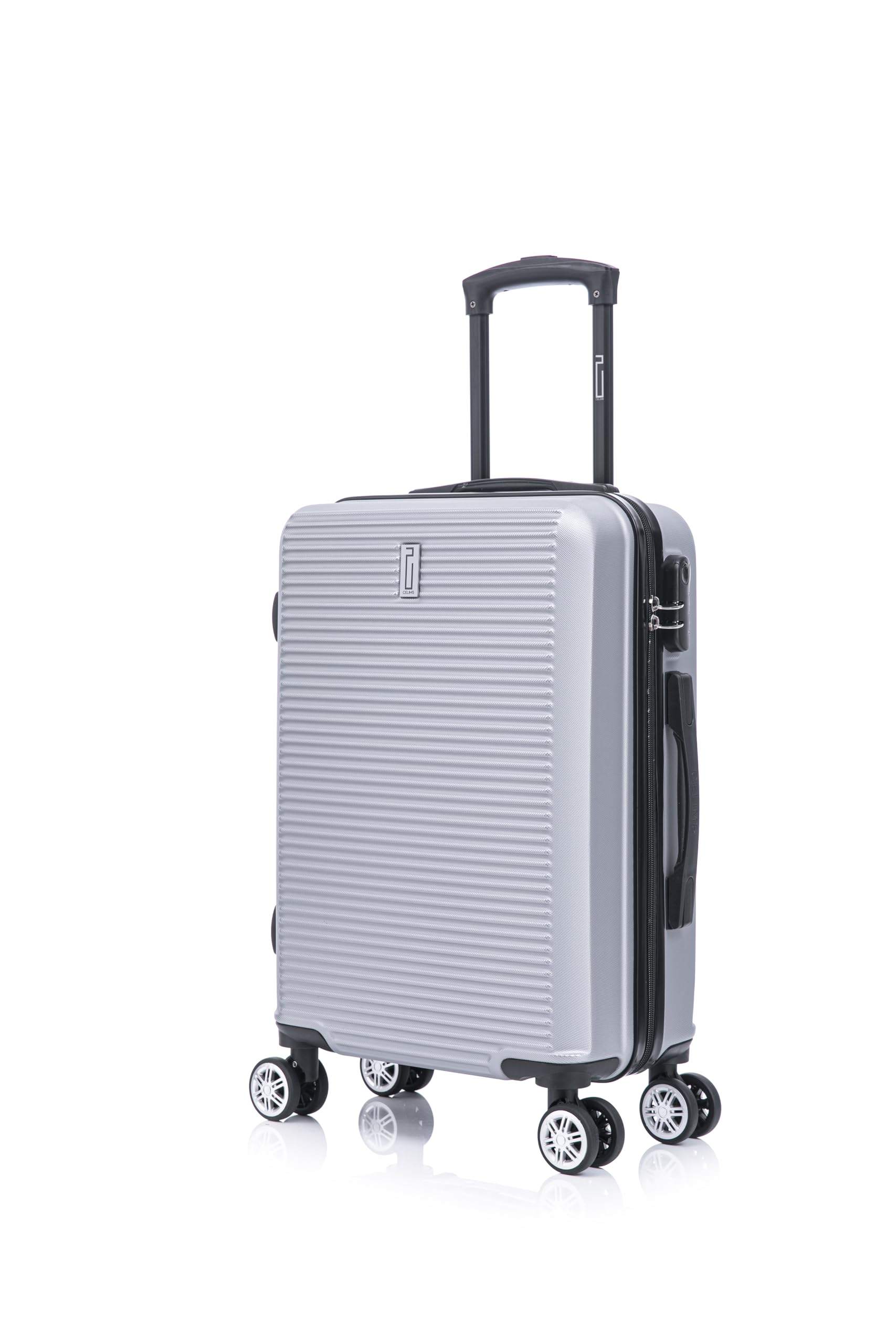 Valise cabine rigide CELIMS 55x35x25 légère ABS 8 roues gris – Image 2