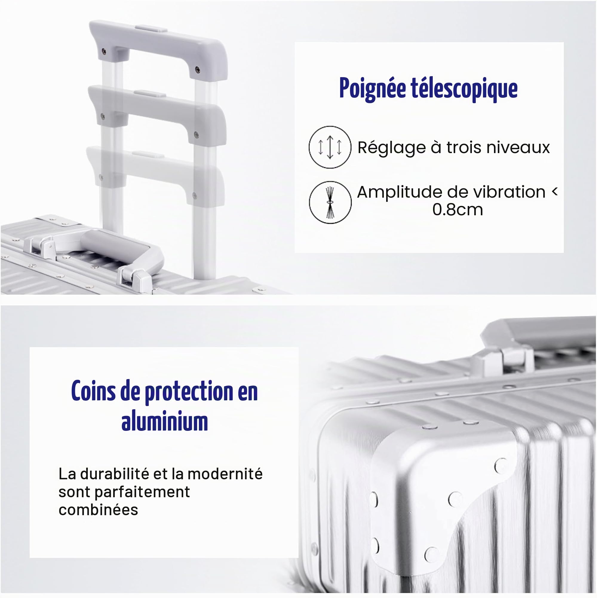 Valise cabine rigide Aoliwei 55 cm polycarbonate cadre aluminium 35 l TSA – Image 5