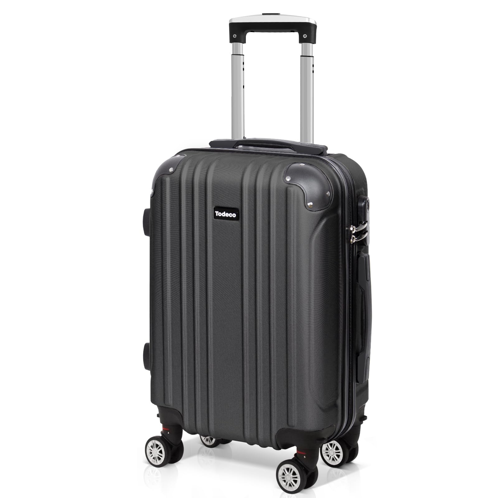 Valise cabine rigide Todeco 55x35x22 cm légère ABS à 4 roues – Image 2