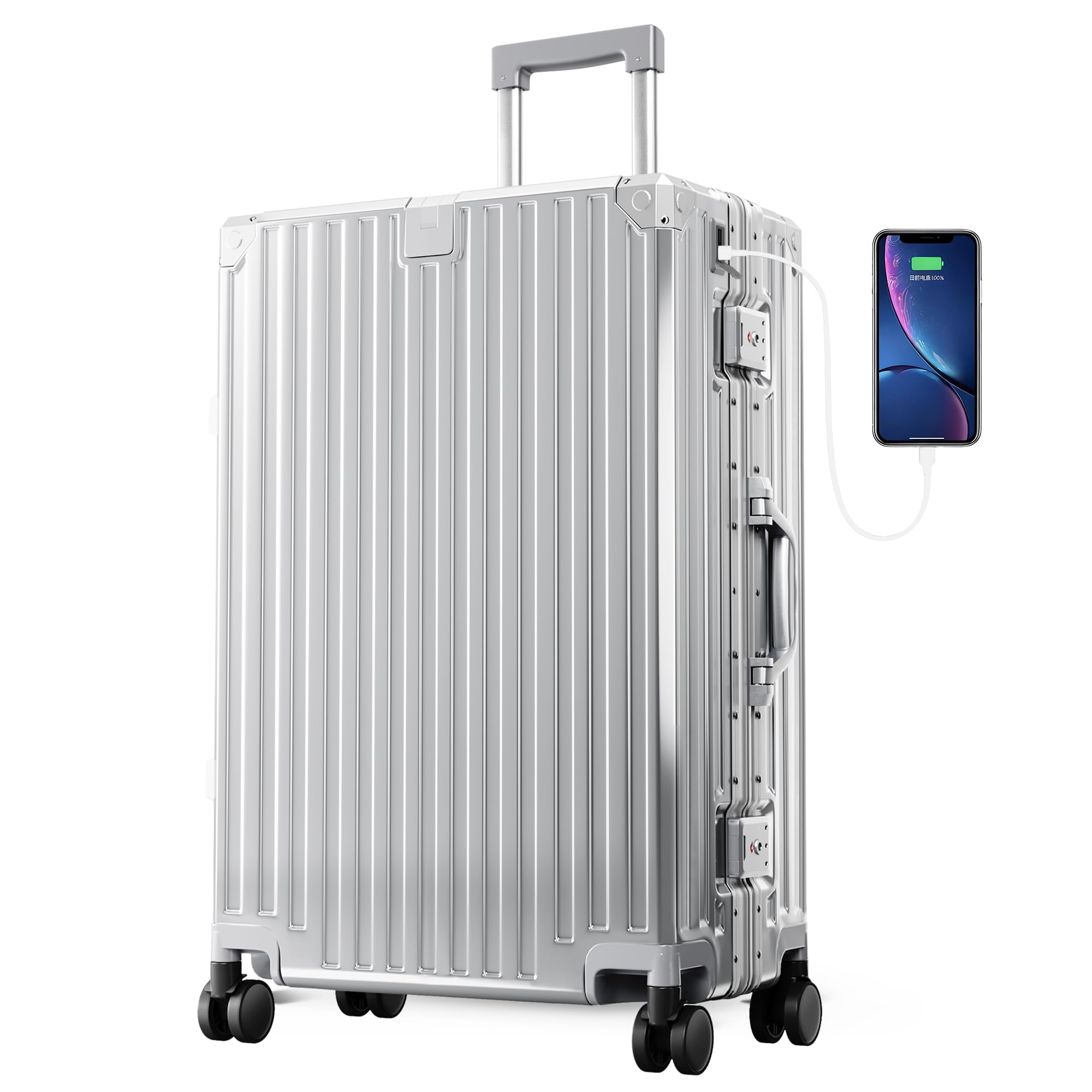 Valise grande taille Alpha Camp rigide 65L cadre aluminium serrure TSA – Image 2