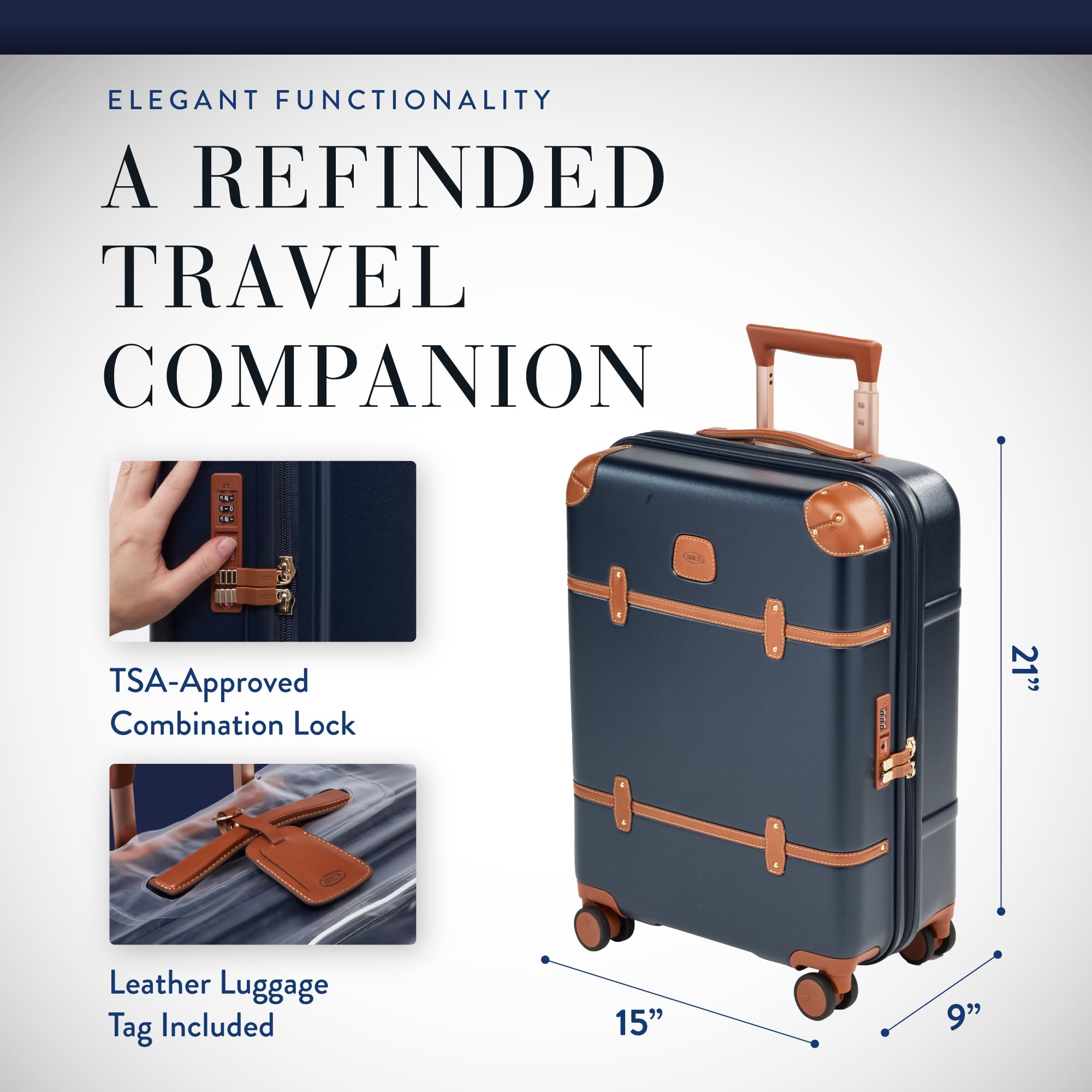 Valise cabine rigide Bric's Bellagio 55 cm polycarbonate 40 L – Image 4