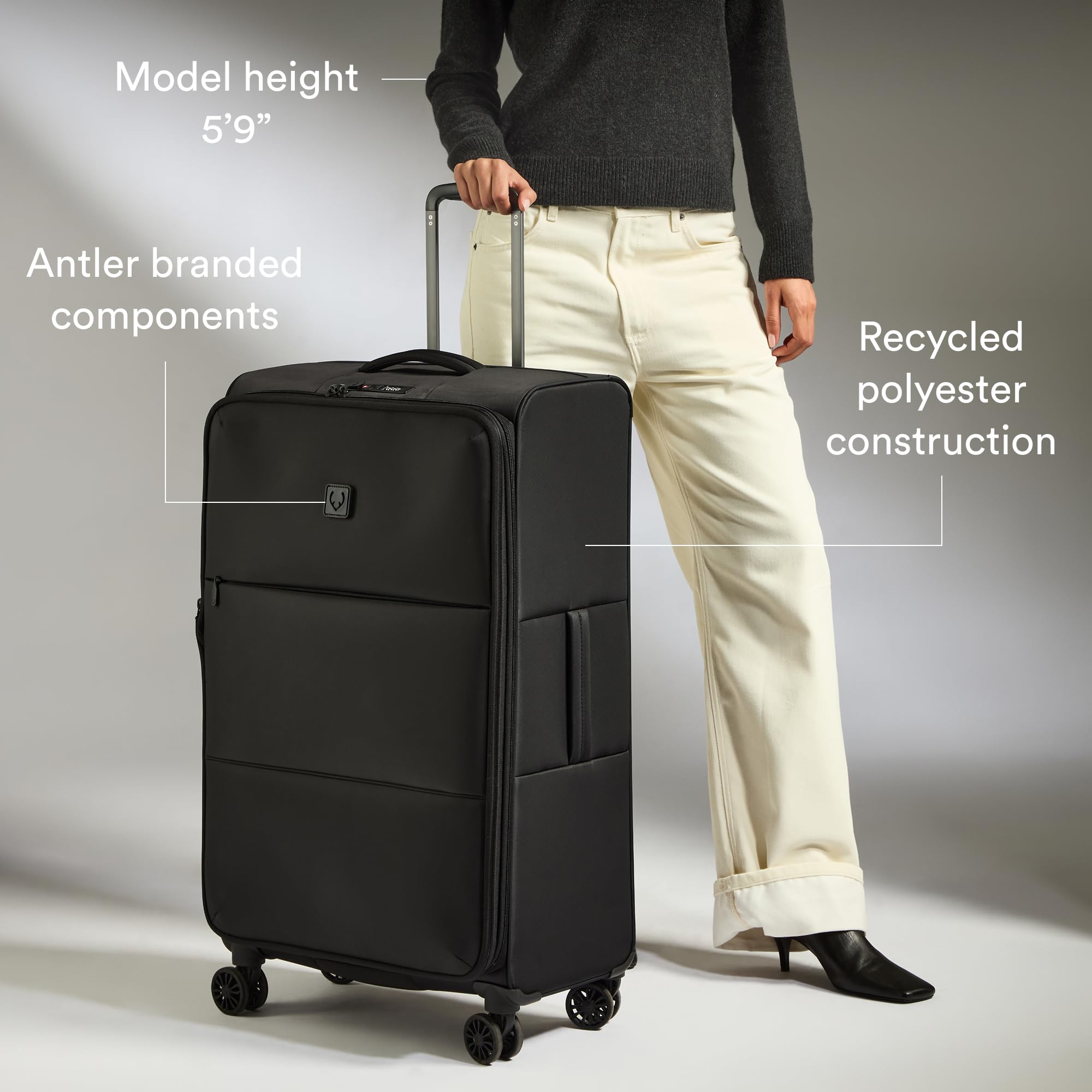 Grande valise rigide Antler Soft Stripe 79 cm extensible 122 L – Image 5