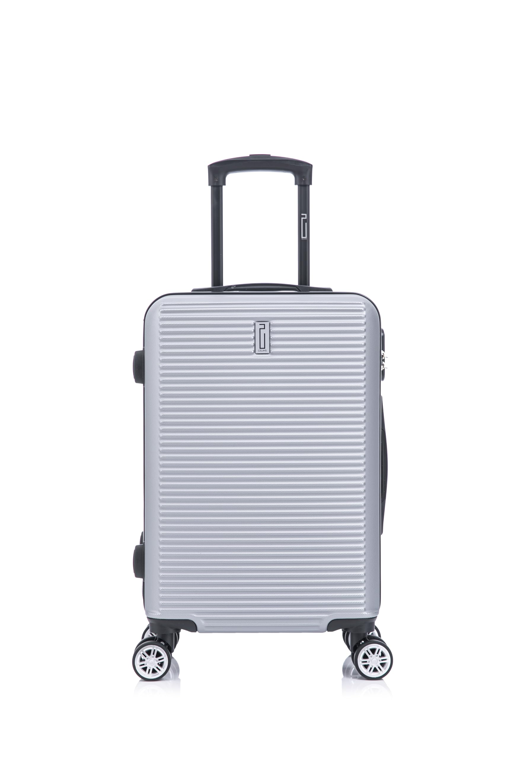 Valise cabine rigide CELIMS 55x35x25 légère ABS 8 roues gris – Image 3