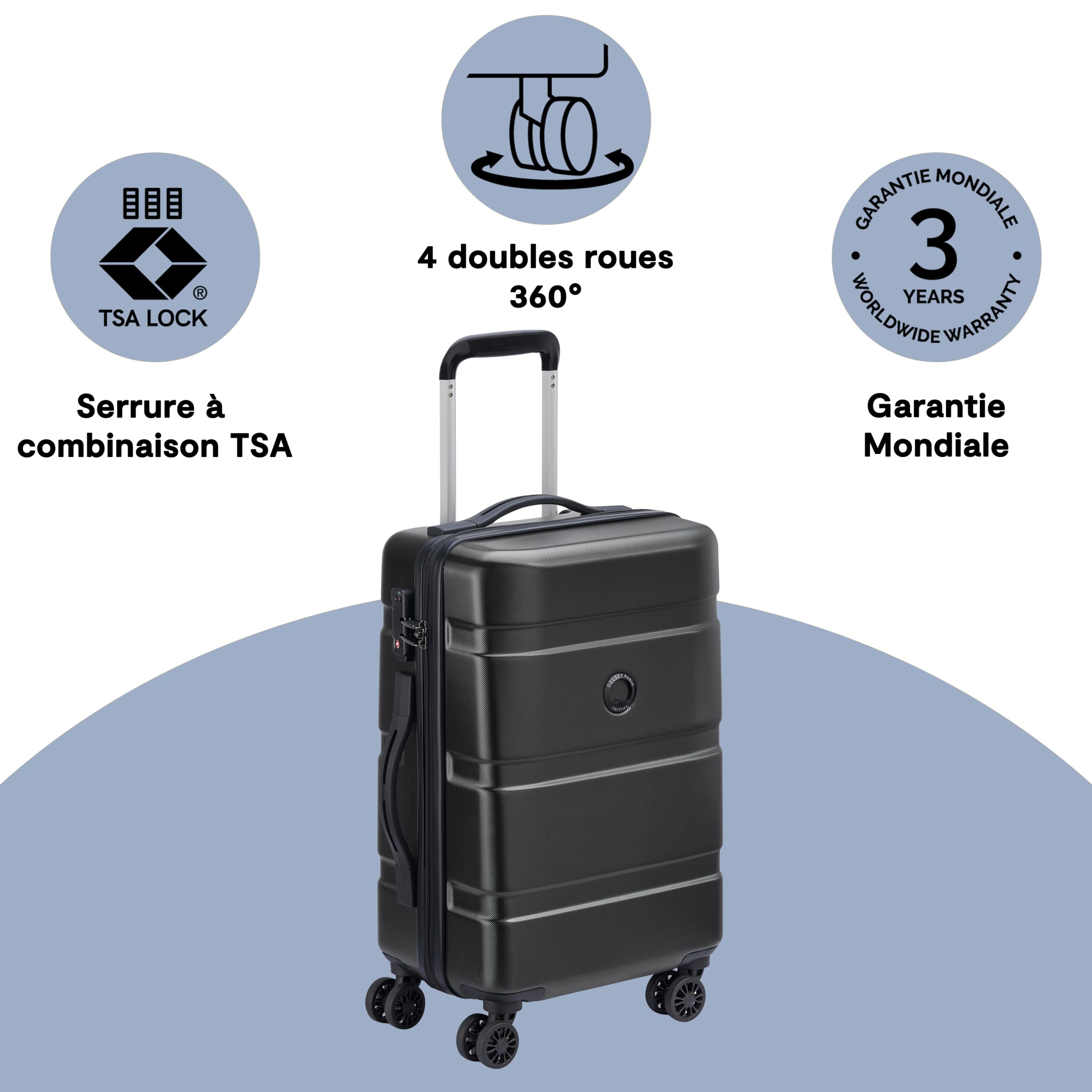 Valise cabine rigide Delsey Airship 2.0 55 cm 32 L – Image 3