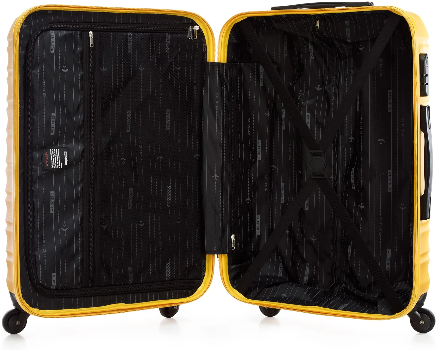 Valise moyenne rigide WITTCHEN 65 L jaune – Image 6