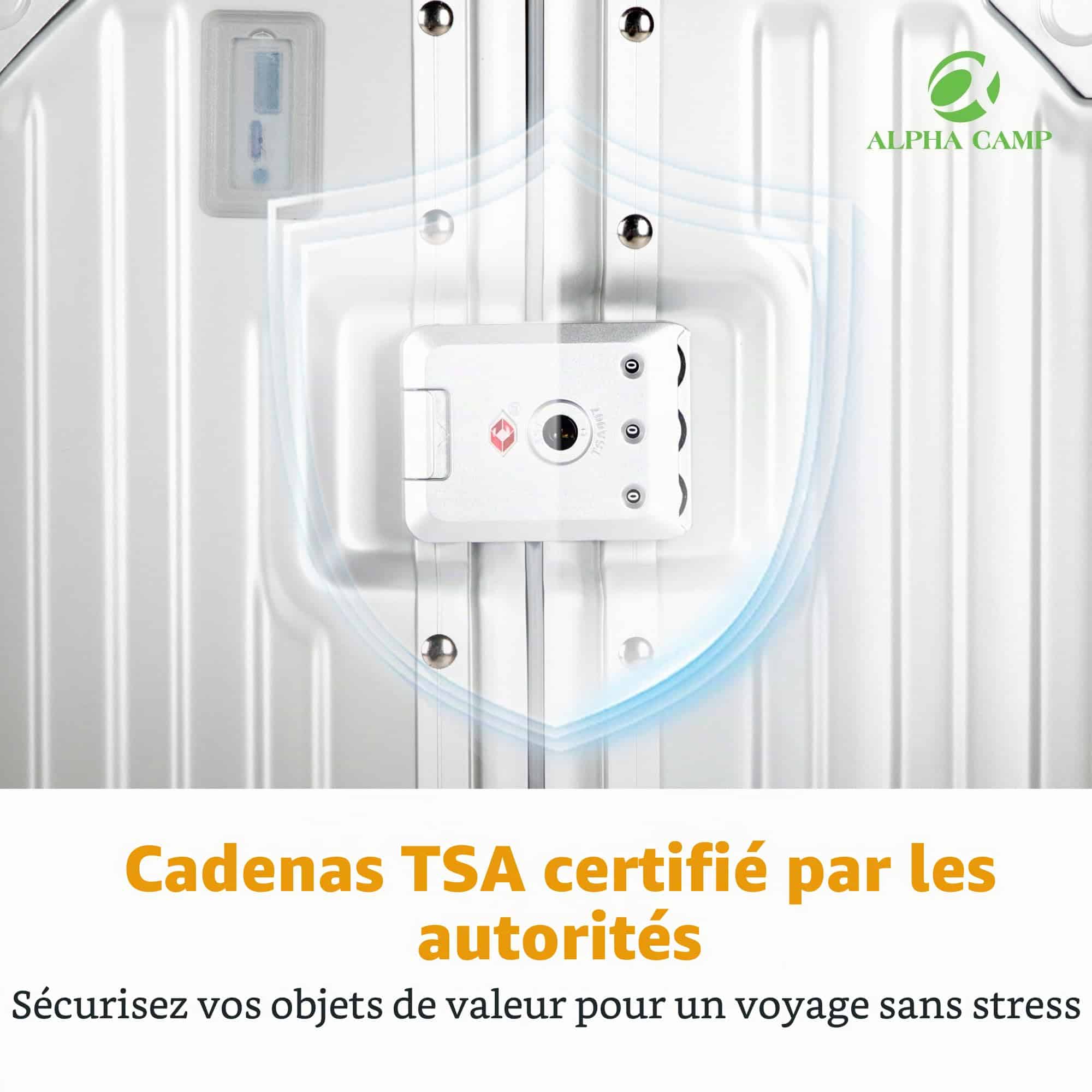 Valise grande taille Alpha Camp rigide 65L cadre aluminium serrure TSA – Image 5