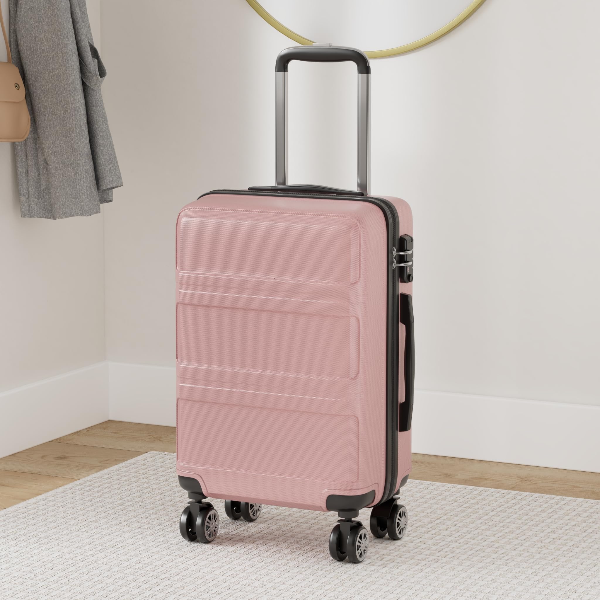 Valise grande taille Kono 28 pouces rigide ABS légère 4 roues – Image 3