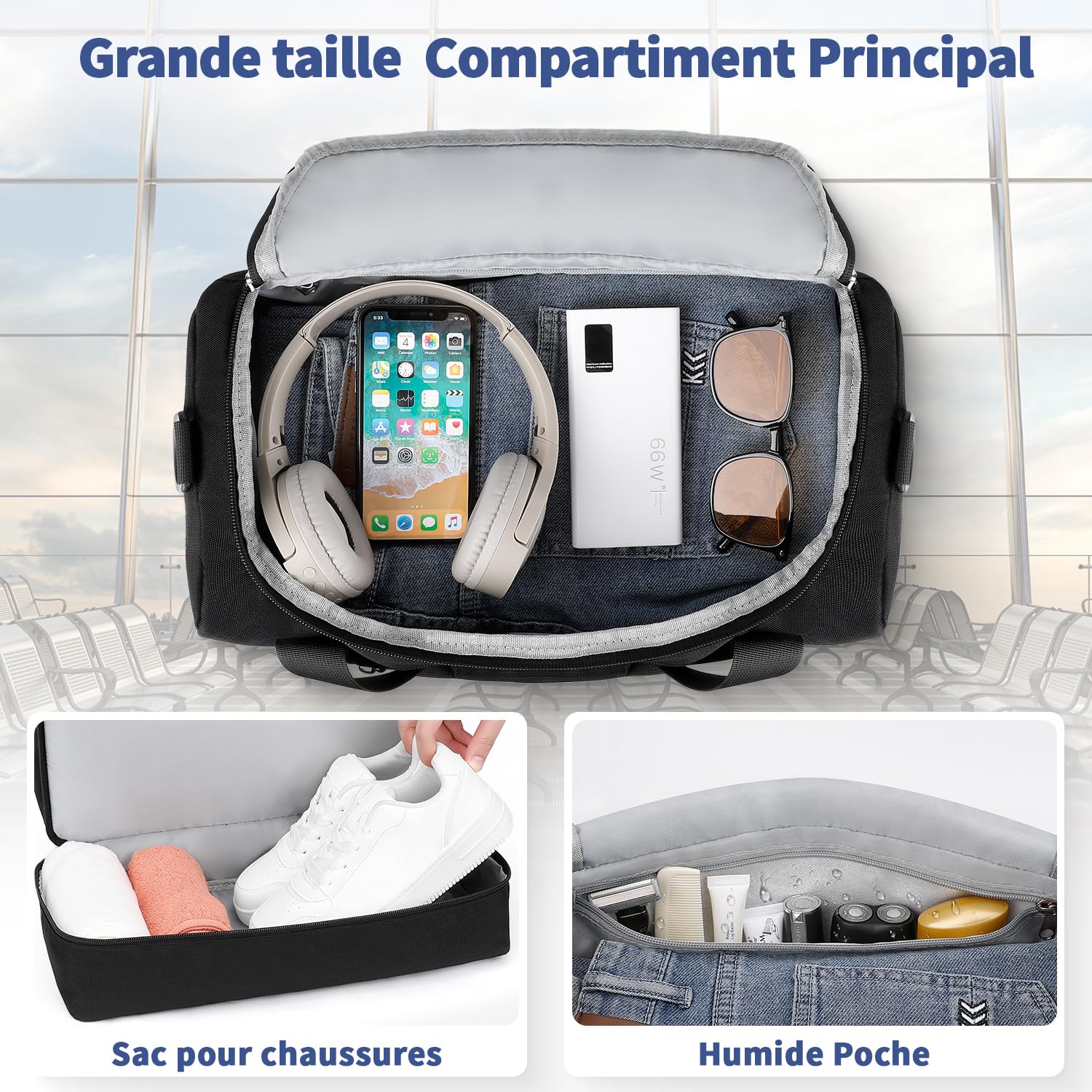 Sac de voyage cabine Vsnoon 40x30x20 pliable imperméable 24L – Image 5