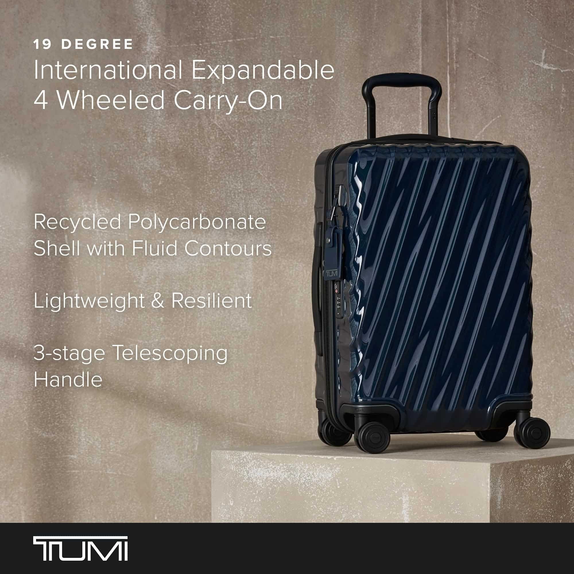 Valise cabine TUMI 19 Degree trolley rigide bleu navy – Image 3