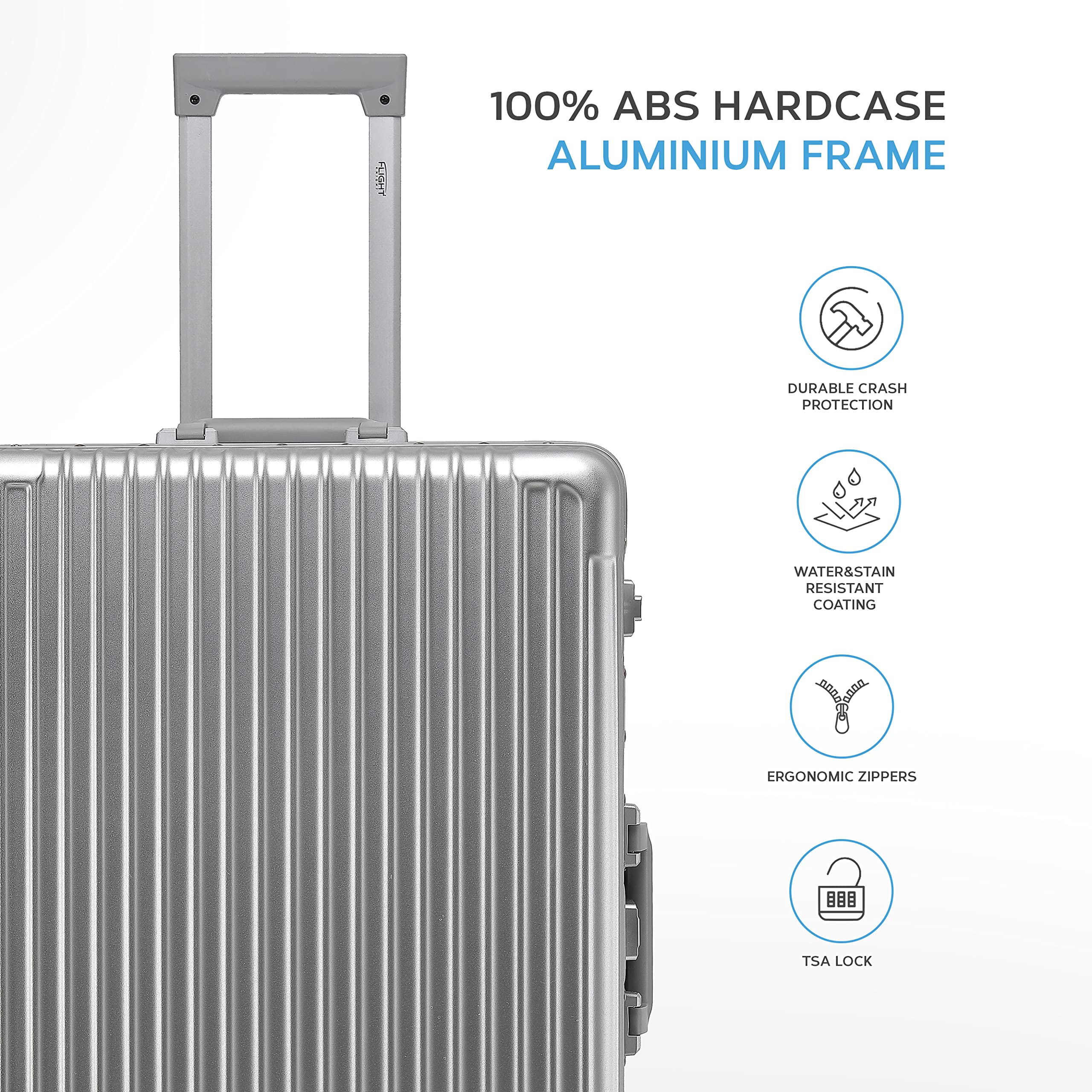 Valise cabine rigide Flight Knight 55L avec cadre aluminium et serrure TSA – Image 3