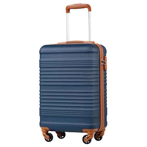 Valise cabine rigide Coolife 55x35x20 cm compatible Ryanair avec serrure TSA