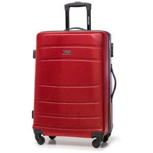 Valise moyenne rigide Wittchen Globe Line 76 cm ABS 4 roues rouge
